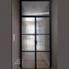 drzwi loftowe ryflowane szklo z naswietlem GDEL 1