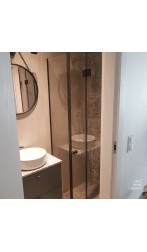 Prysznic ze składanymi drzwiami podwójnymi GDEL.