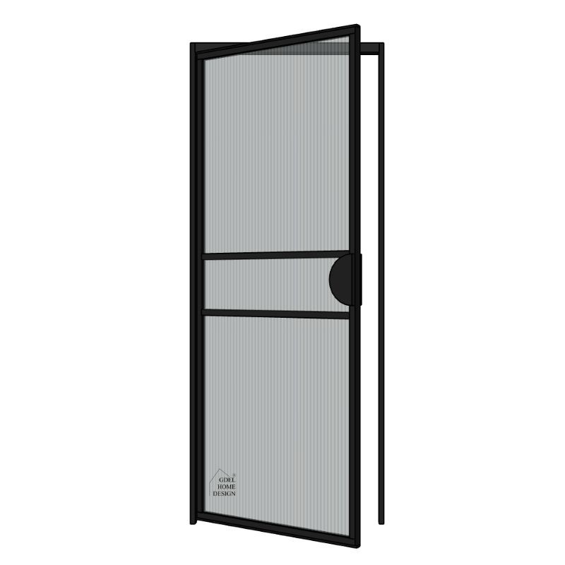 Drzwi loftowe chic z półokrągłym uchwytem flutes uchylne GDEL