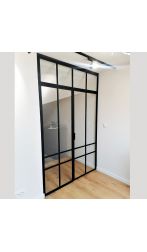 Drzwi loftowe z ścianką i szkłem 44.1