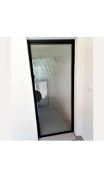 Drzwi loftowe bez szprosów szkło ryflowane