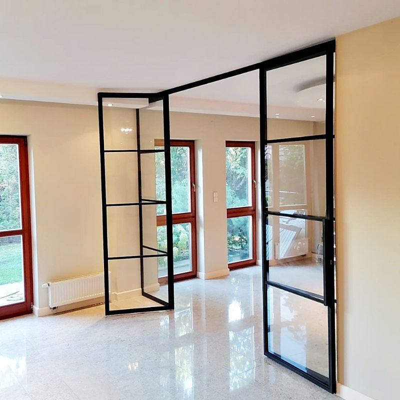 DRZWI LOFTOWE DWUSKRZYDŁOWE + 2x FIX