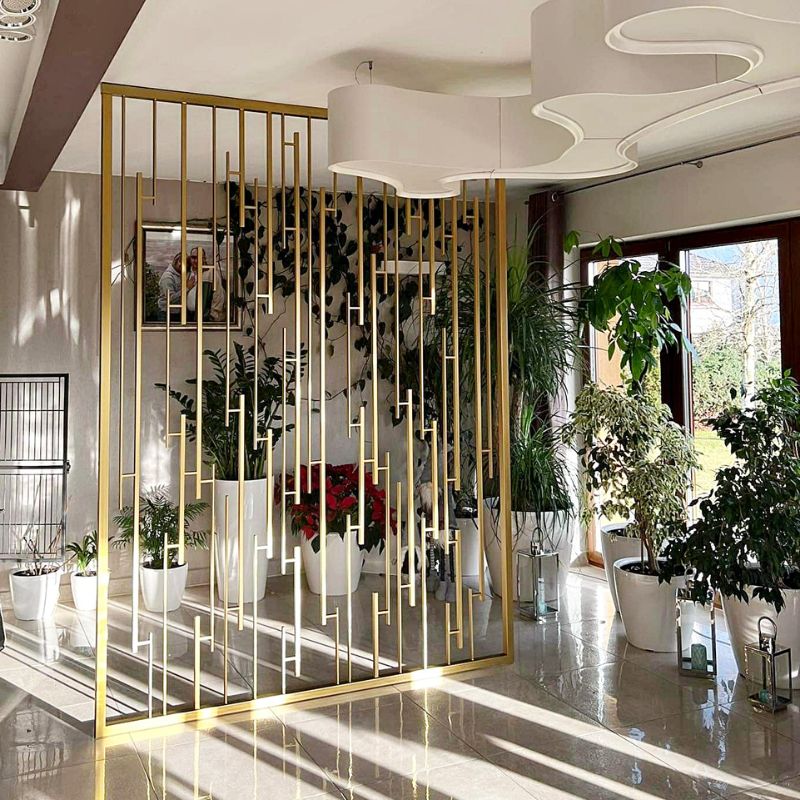 Panel ażurowy na wymiar złoty metal