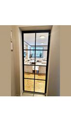 Drzwi pojedyncze stal szkło w stylu industrialnym