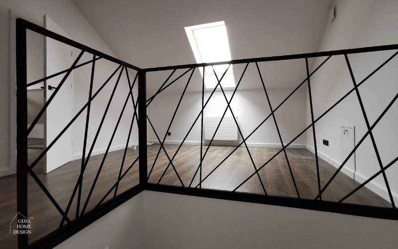 balustrada metalowa czarna nowoczesna GDEL